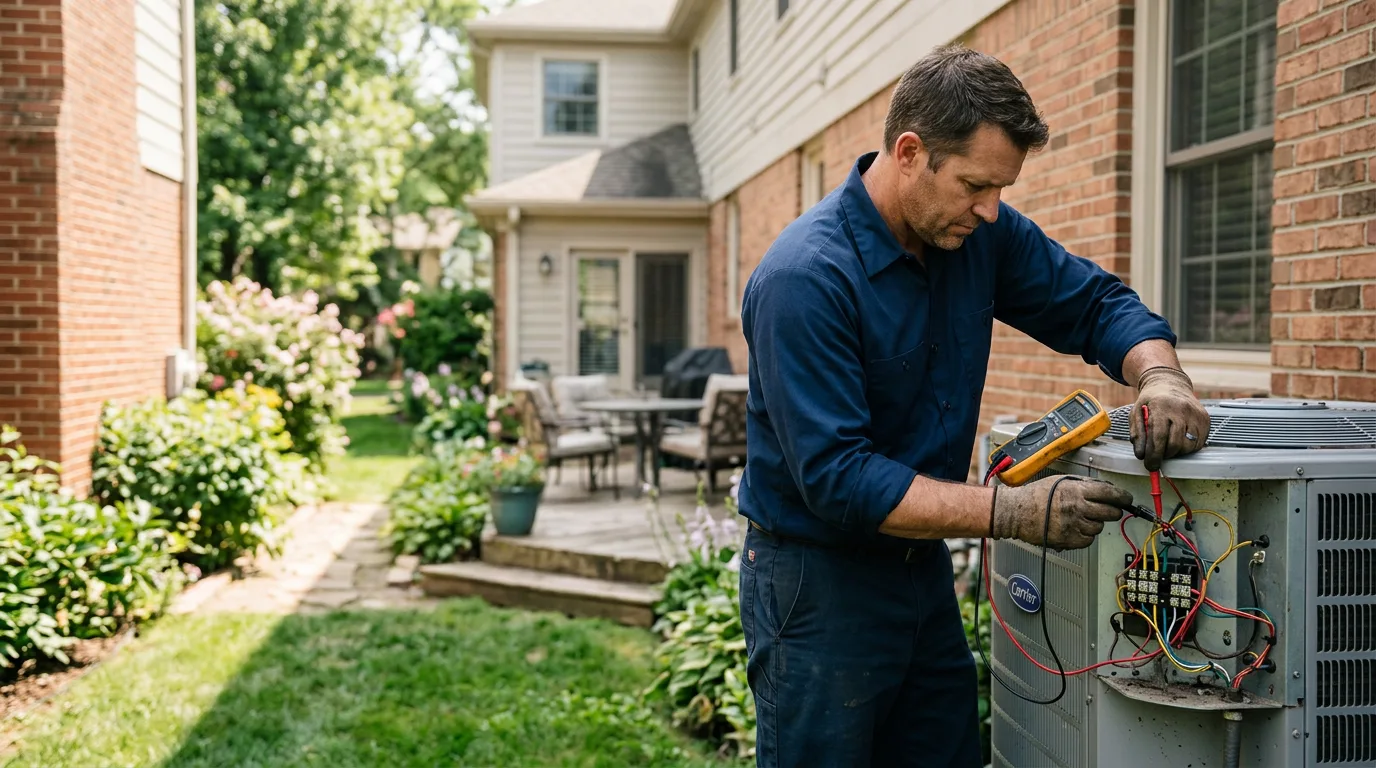 HVAC technician working near Kankakee, IL